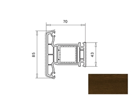 Импост SL 70-85 мм орех