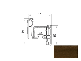 Створка SL 70-80 мм орех