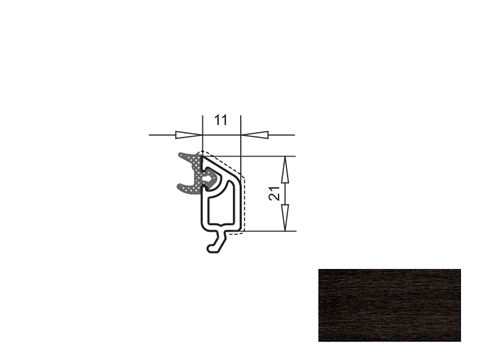 Штапик SL 70 11-21 мм (36 мм) болотный дуб