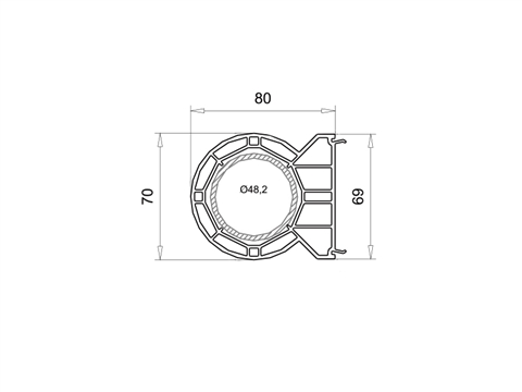 Труба SL 70 мм белая