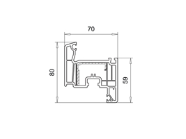 Створка SL 70-80 мм белая