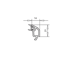 Штапик SL 70 14-21 мм (32 мм) белый