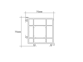 Соединитель угловой VEKA SL 75-75 мм 90 град. белый