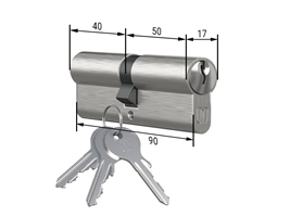 Цилиндр профильный 3 ключа MEDOS 40-50 мм