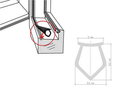 Профиль заполняющий паза ПВХ мягкий белый
