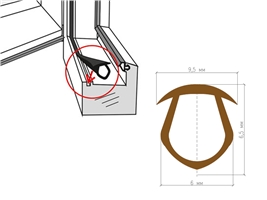 Профиль заполняющий паза СТП-104 коричневый RAL8003