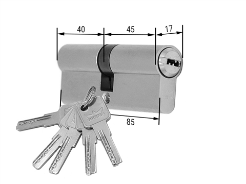 Цилиндр профильный 5 ключей DORMA CBR-1 40-45 мм