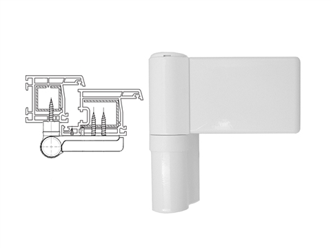 Петля дверная STROXX DHV 140 кг 15-20 мм белая RAL 9016