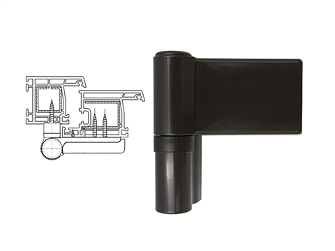 Петля дверная STROXX DHV 140 кг 15-20 мм коричневая RAL 8019