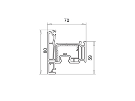 Створка SL 70-80 мм открывается наружу белая