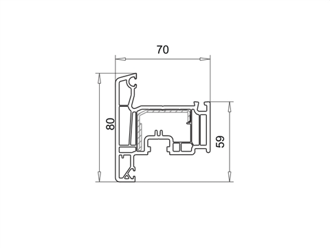 Створка SL 70-80 мм открывается наружу белая