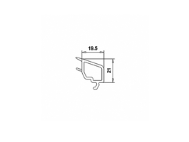 Штапик VEKA WHS 72 19,5-21 мм (32 мм) белый с серым уплотнителем