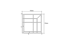 Соединитель угловой SL 82 мм 90 град. 90-90 мм белый