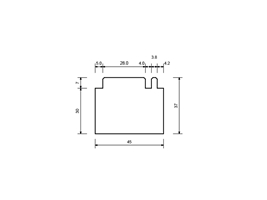 Профиль подставочный теплый blaugelb BAP Basic Rehau Veka 30x45x1200 мм