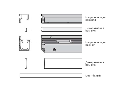 Комплект профилей FS р. 670 белый RAL9003 (4501-6500)