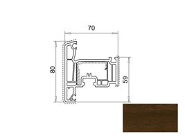 Створка открывается наружу SL 70-80 орех