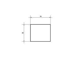 Профиль подставочный теплый blaugelb BAP Rehau 40x36x1200 мм