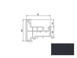 Штульп VEKA WHS 72-64 мм антрацит