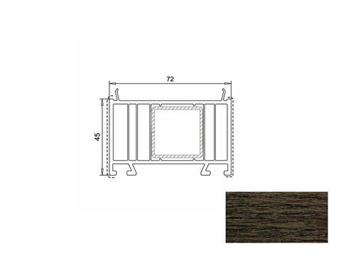 Расширитель VEKA WHS 72-45 мм темный дуб