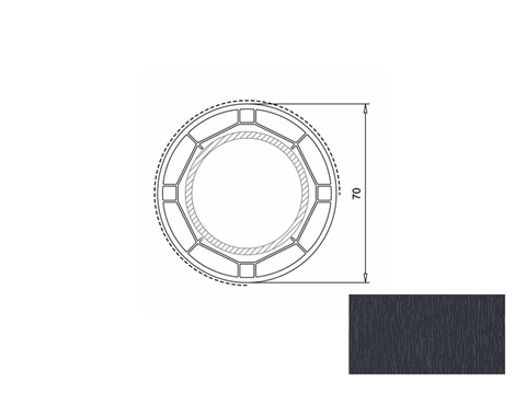 Труба VEKA WHS 70-70 мм антрацит снаружи