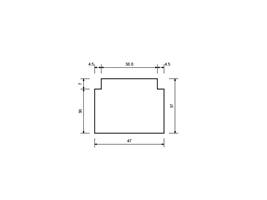 Профиль подставочный теплый blaugelb BAP Veka 30x47x1175 мм