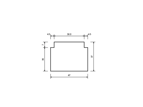 Профиль подставочный теплый blaugelb BAP Veka 30x47x1175 мм