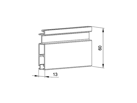 Профиль основной скользящий рамный PGMRP-23 серый