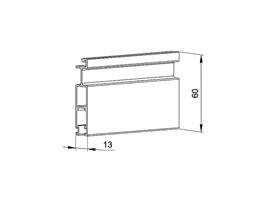 Профиль основной скользящий рамный PGMRP-00 некрашеный