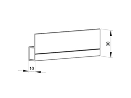 Направляющая одинарная 10 SZJ-1-10MRP-02 белая