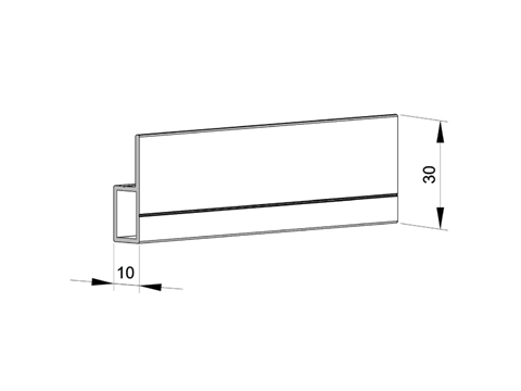 Направляющая одинарная 10 SZJ-1-10MRP-02 белая