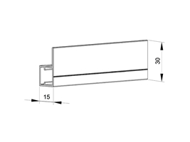 Направляющая одинарная 15 SZJ-1-15MRP-02 белая