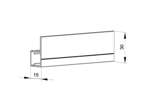 Направляющая одинарная 15 SZJ-1-15MRP-02 белая