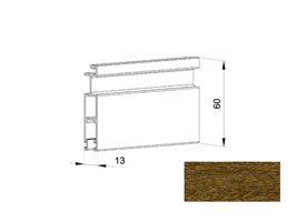 Профиль основной скользящий рамный PGMRP-28 орех