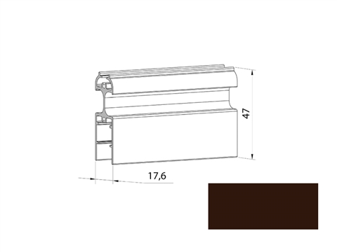 Профиль скольжения PPR-BMPH-08 темно-коричневый