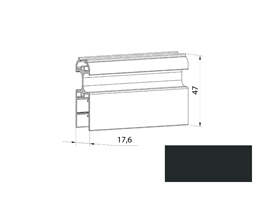 Профиль скольжения PPR-BMPH-23 серый антрацит