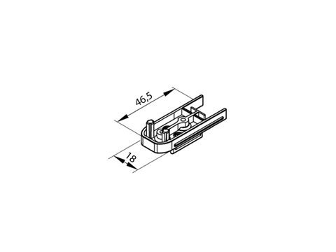 Накладка раздвижного профиля ZPPR-BMPH-02 белая