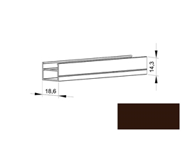 Профиль нижний PDPMPH-08 темно-коричневый