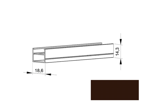 Профиль нижний PDPMPH-08 темно-коричневый