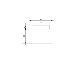 Профиль подставочный теплый blaugelb BAP Veka 30 (37)x47x1200 мм