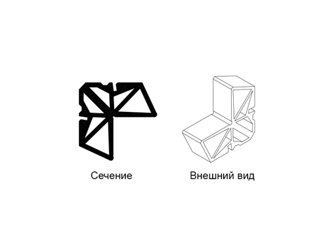 Сухарь пресс/штифт 37,6x29,6 мм Рама Т