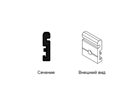 Сухарь крепления импоста 5,7х20,7 мм