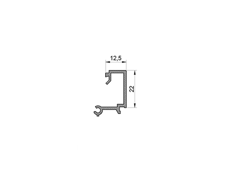 Штапик 12,5 мм х 22 мм цвет 8t19