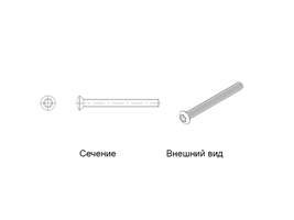 Винт с полупотайной головкой A2 M5x50 TX25