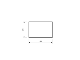 Профиль поставочный blaugelb 52x35x1200 мм (HOFFMANN 74)