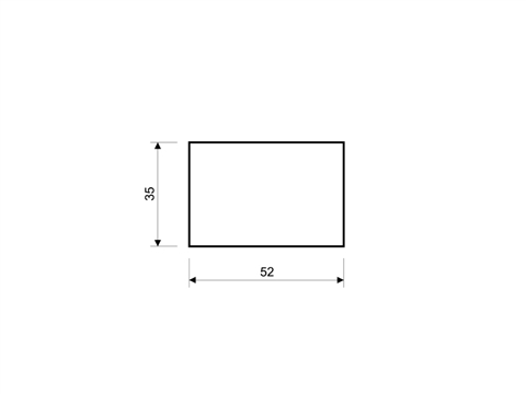 Профиль поставочный blaugelb 52x35x1200 мм (HOFFMANN 74)