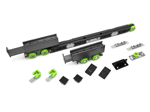 Набор фурнитуры OPK с амортизатором для деревянной раздвижной двери (врезные петли)