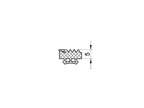Уплотнитель фасадный внутренний 5 мм