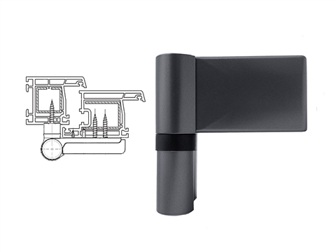 Петля дверная STROXX DHV 140 кг 15-20 мм графит RAL7024