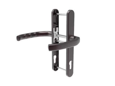 Гарнитур дверной нажимной Stroxx LXB дизайн 92-30 мм коричневый RAL8017