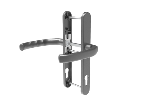 Гарнитур дверной нажимной Stroxx LXB дизайн 92-30 мм серый RAL9007